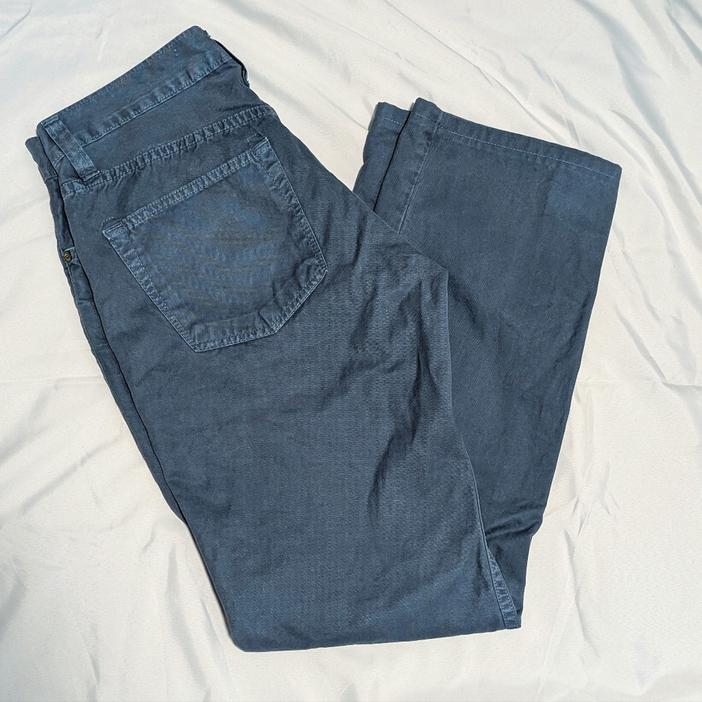 J Brand Women's Blue Cotton Darren Straight Fit Pants, Size 30